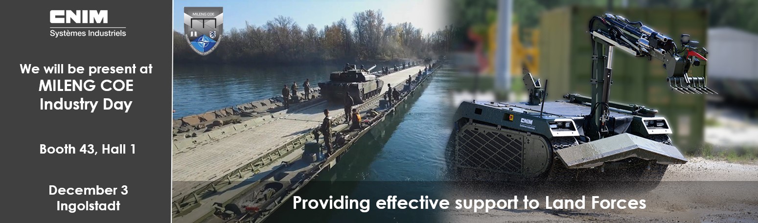 CNIM Systèmes Industriels sera présent au MILENG COE Industry Day 2025